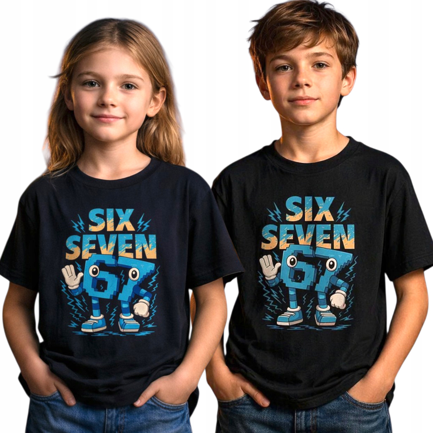 KOSZULKA DZIECIĘCA T-SHIRT BLUZKA Z KRÓTKIM RĘKAWKIEM 67 SIX SEVEN BAWEŁNA