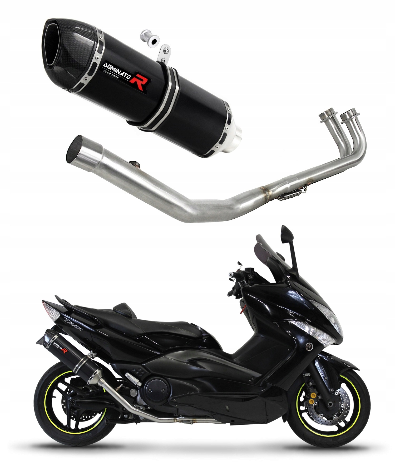 YA135DFBL-S - Выхлопная система T-MAX 500 08-11 HP1 BL DOMINATOR
