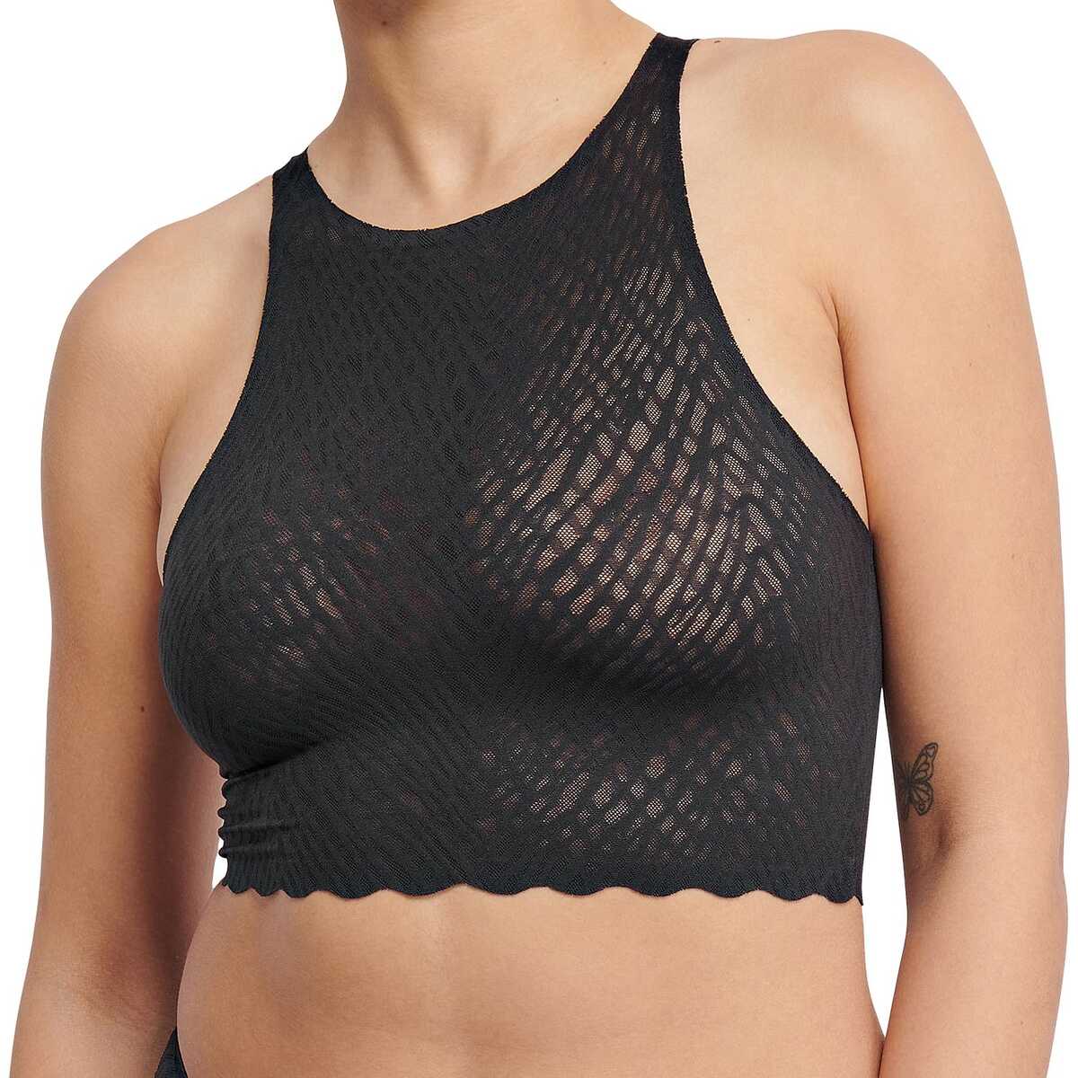 Sloggi Top podprsenka Zero Feel Bliss Crop černá Xs