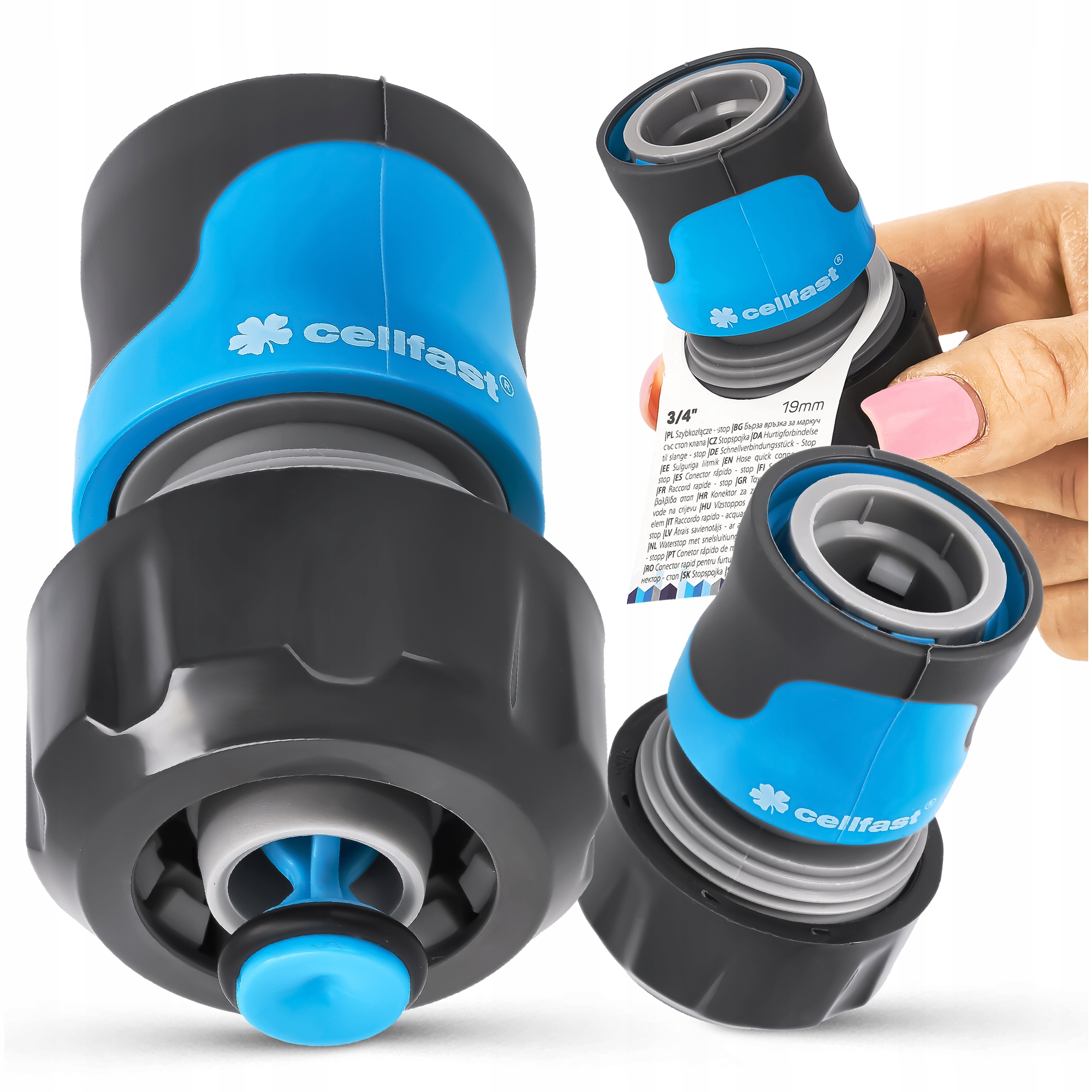 SZYBKOZŁACZE ZŁĄCZKA stop SAFETOUCH SZYBKOZŁĄCZKA WODY IDEAL 3/4" CELLFAST