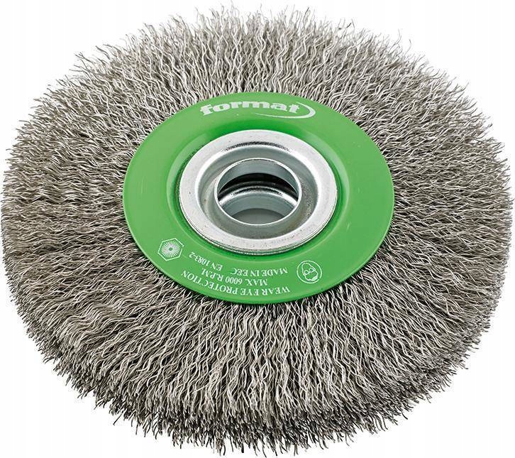 Kulatý kotoučový kartáč Inox 125x22 mm Format