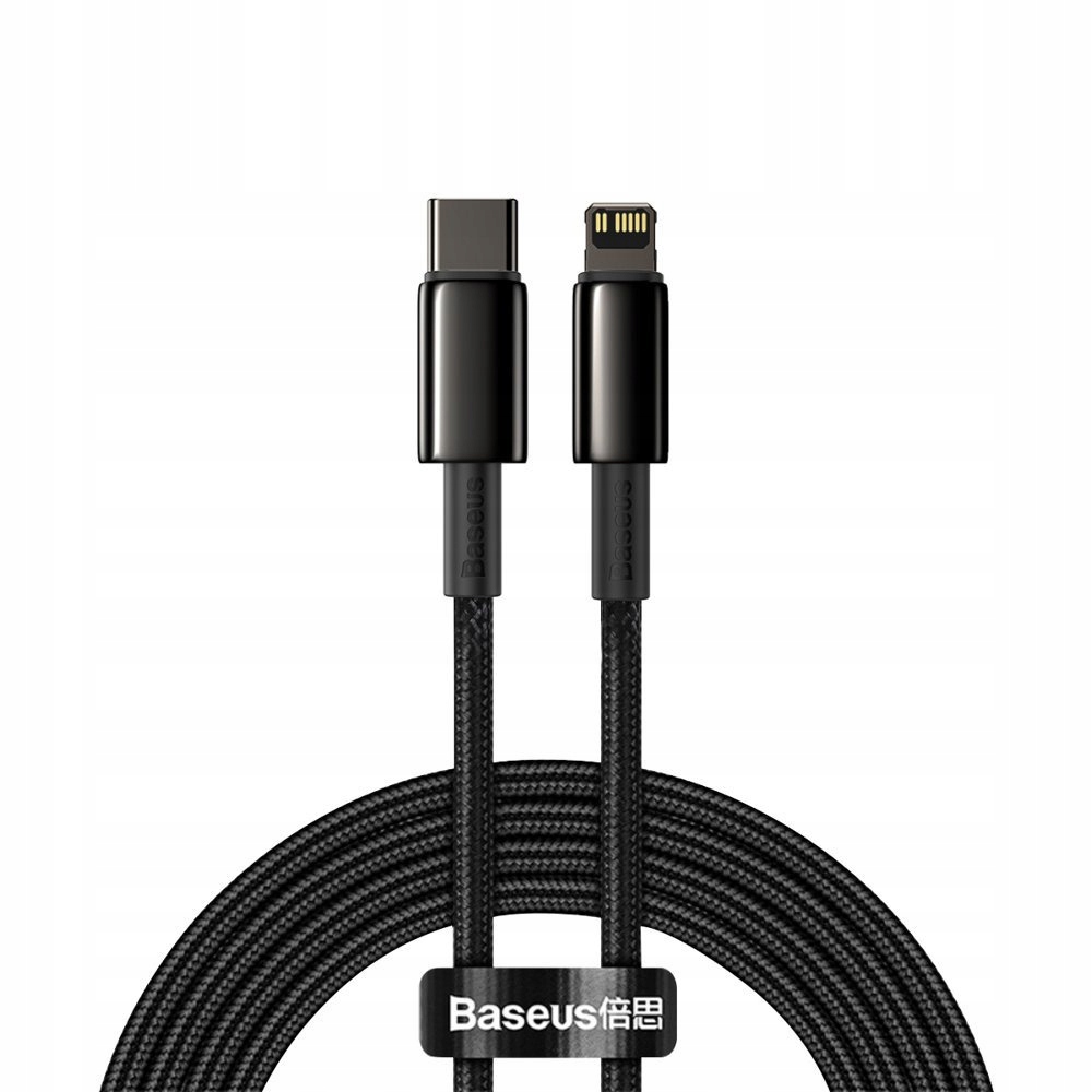 Kabel Baseus CATLWJ-A01 Lightning Usb-c Pd 20W 480Mb/s 2m czarny