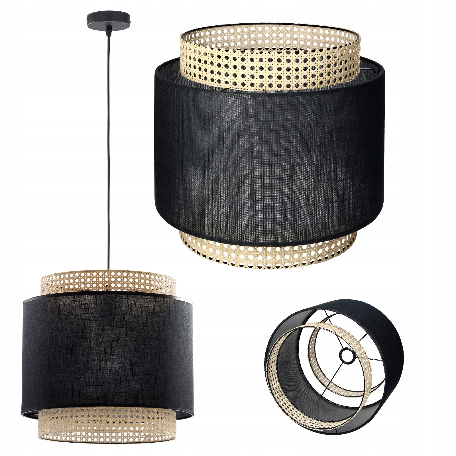 Závěsná lampa Lana 380 1P max. 60W E27 černá