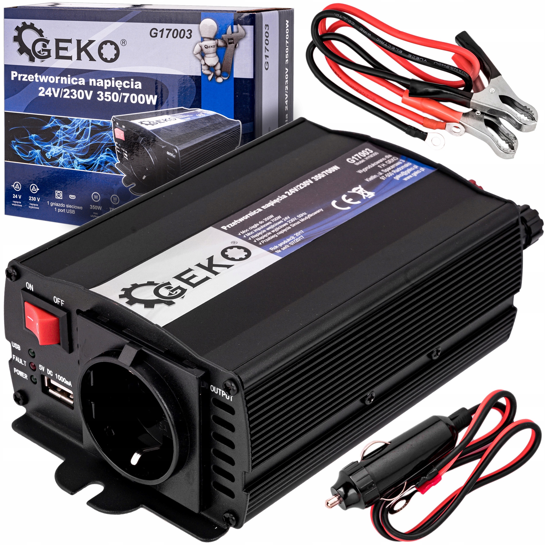 

Przetwornica 24V 230V Samochodowa Napięcia 700W/3