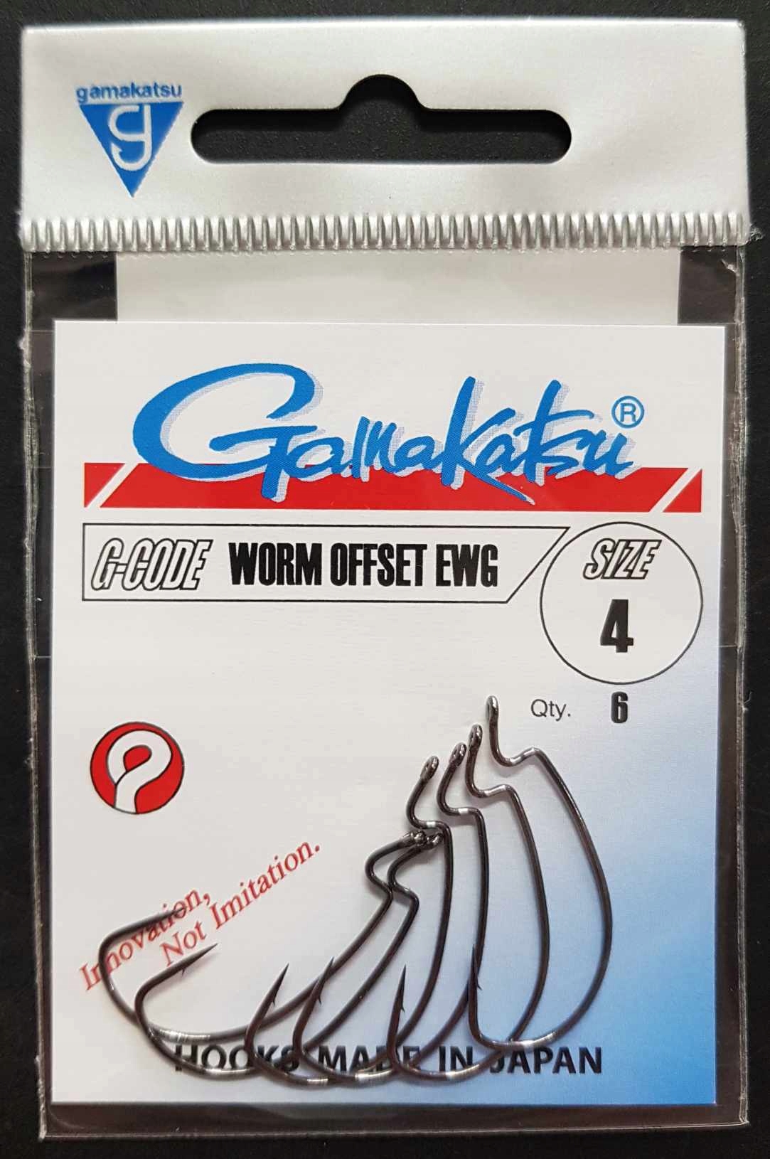 Haczyki Gamakatsu Worm Offset Ewg 36 nr 4 czarny