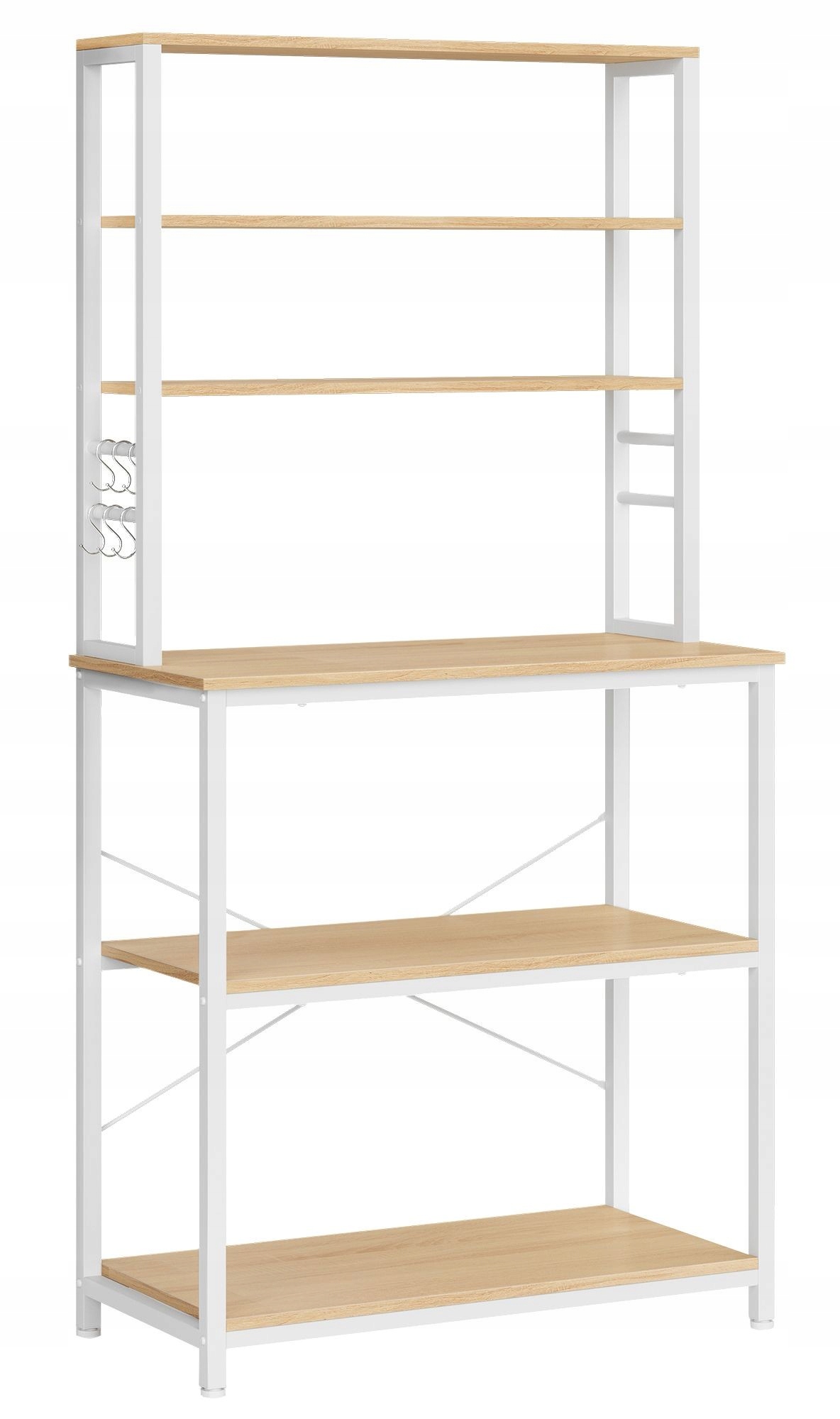 Skandinávská funkční kuchyňská skříňka, bílá deska, dub Mdf, 167 cm