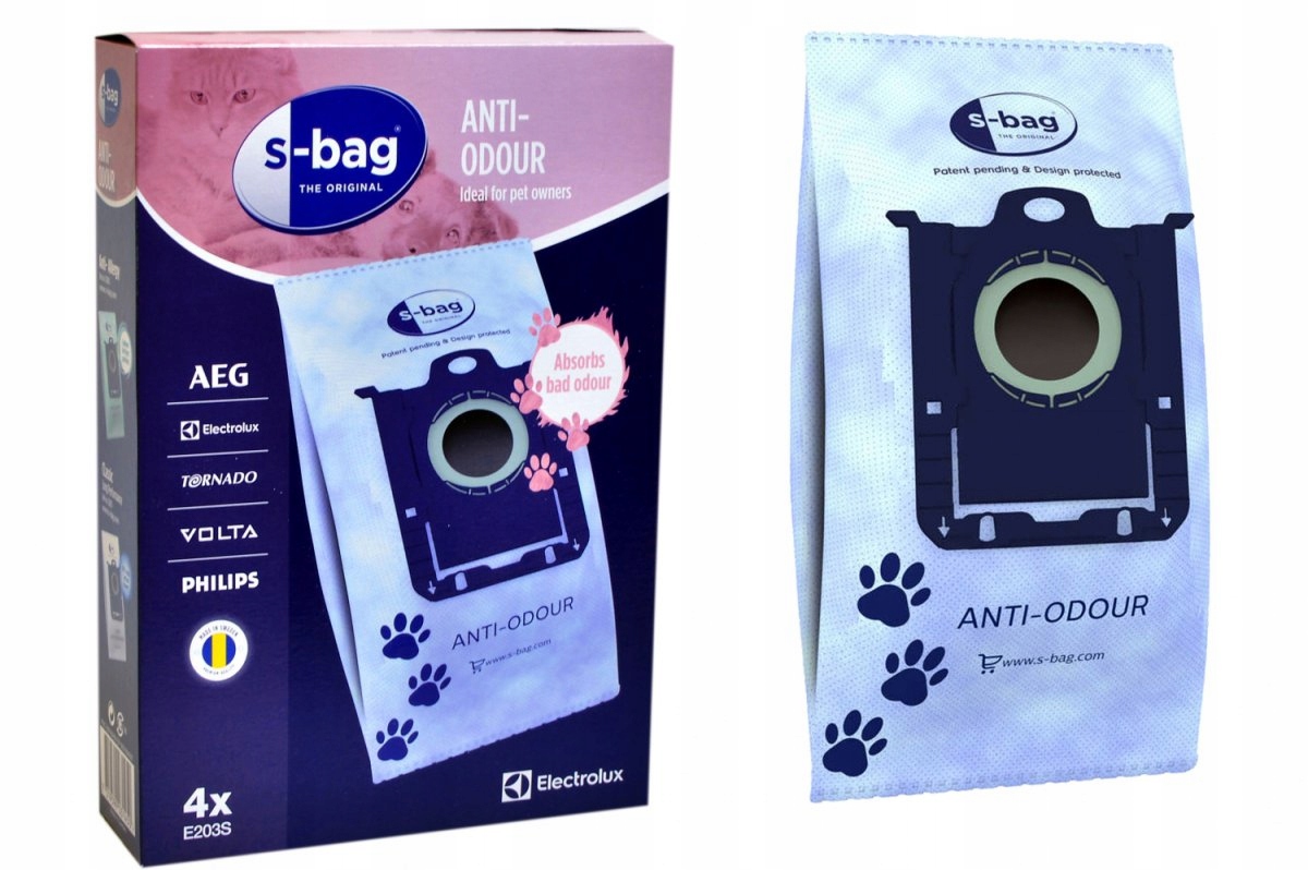 

Worki S-bag E203s Anti Odour do Electrolux 4szt.