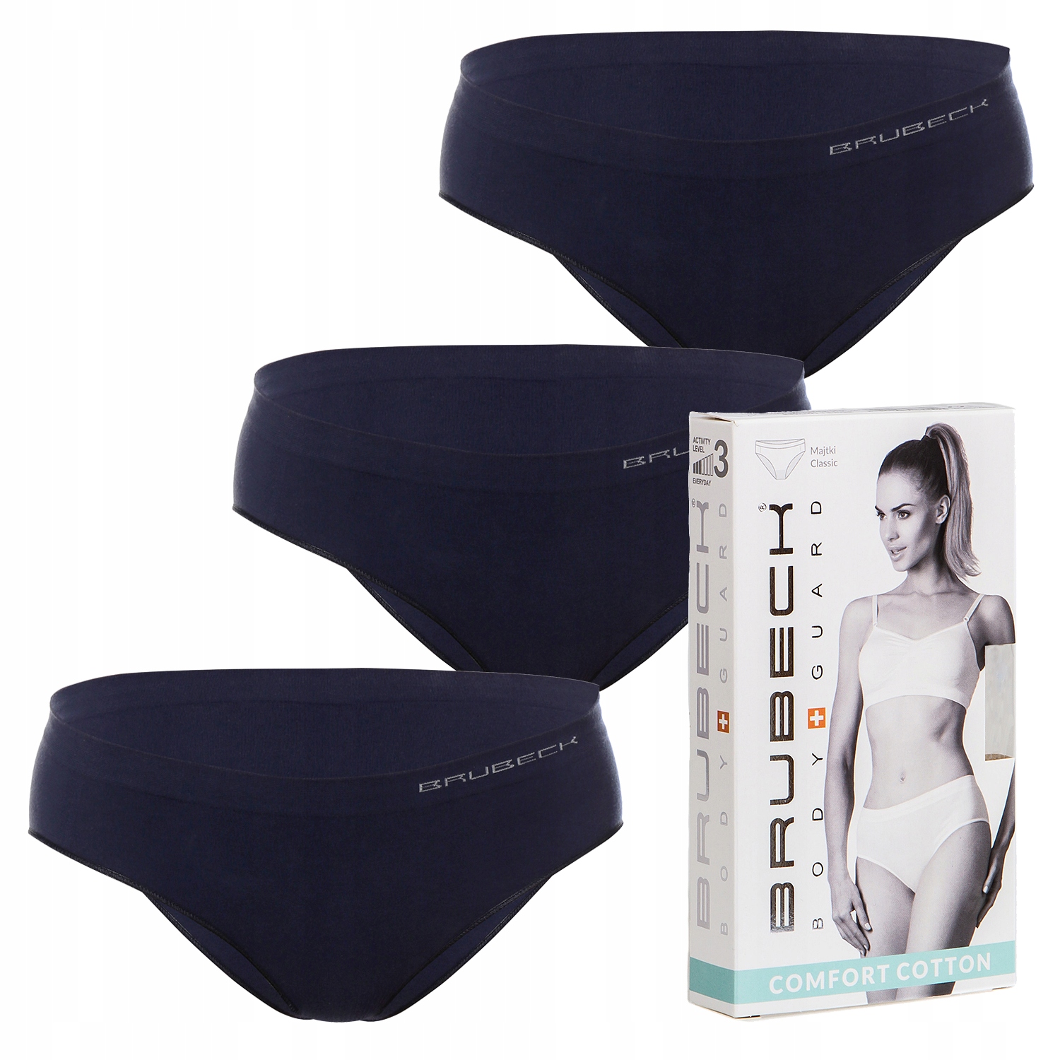 

Zestaw Majtki Hipster 3szt Brubeck Cotton L BI78