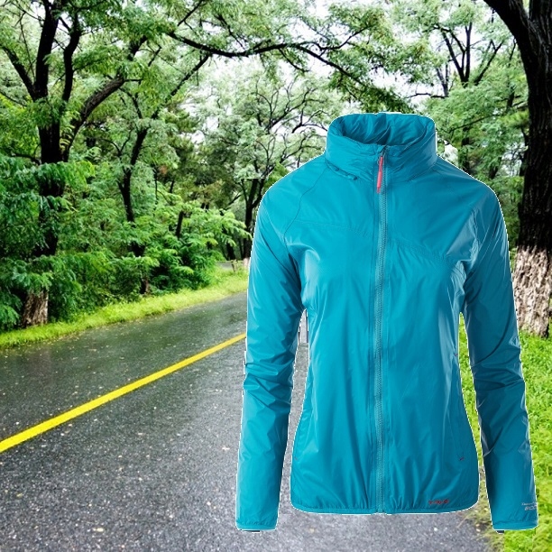 KURTKA DAMSKA PRZECIWDESZCZOWA WIATRÓWKA L Kolor niebieski