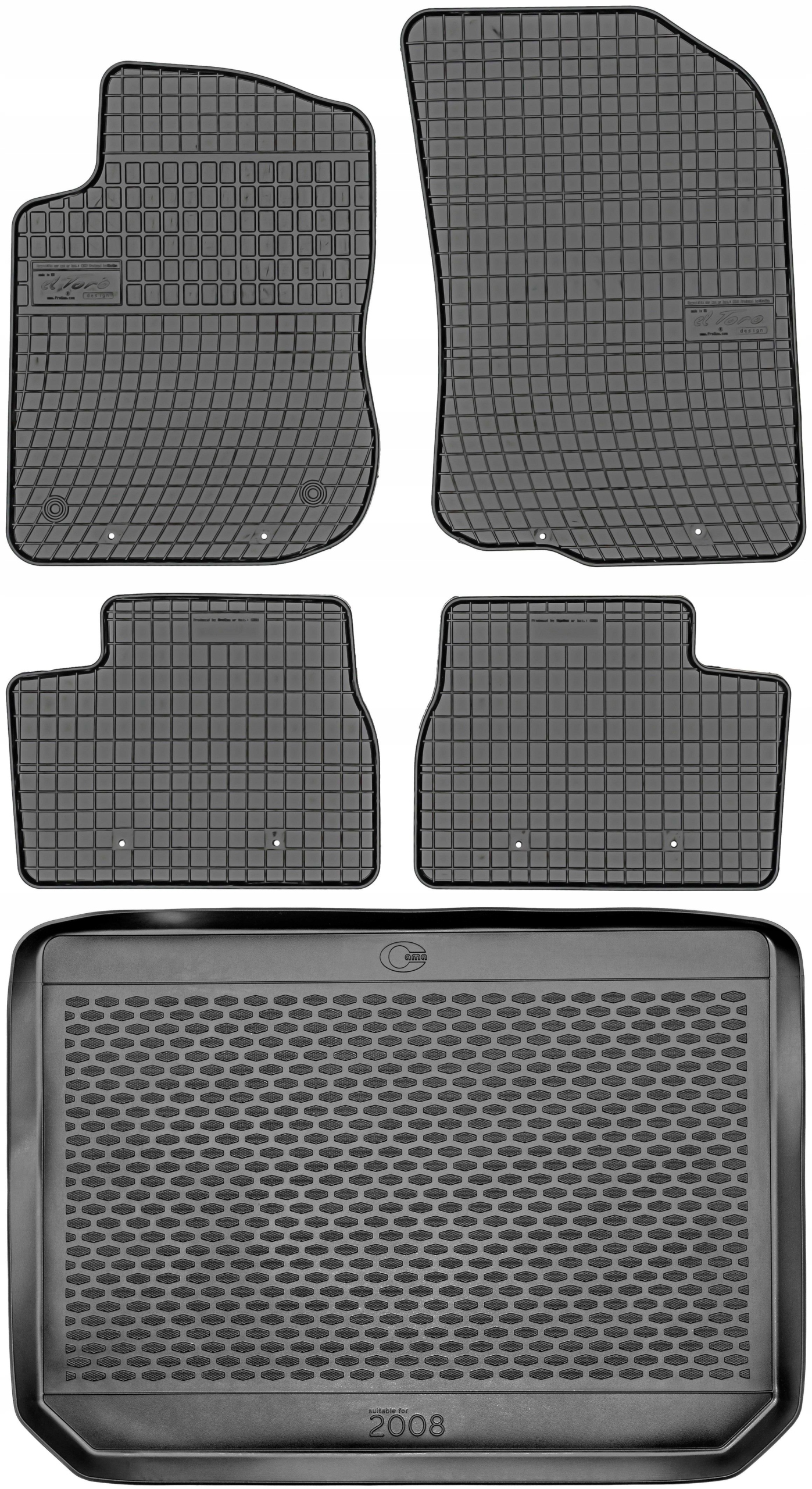 Peugeot 2008 I 2014-2019 rohož batožinového priestoru koberčeky