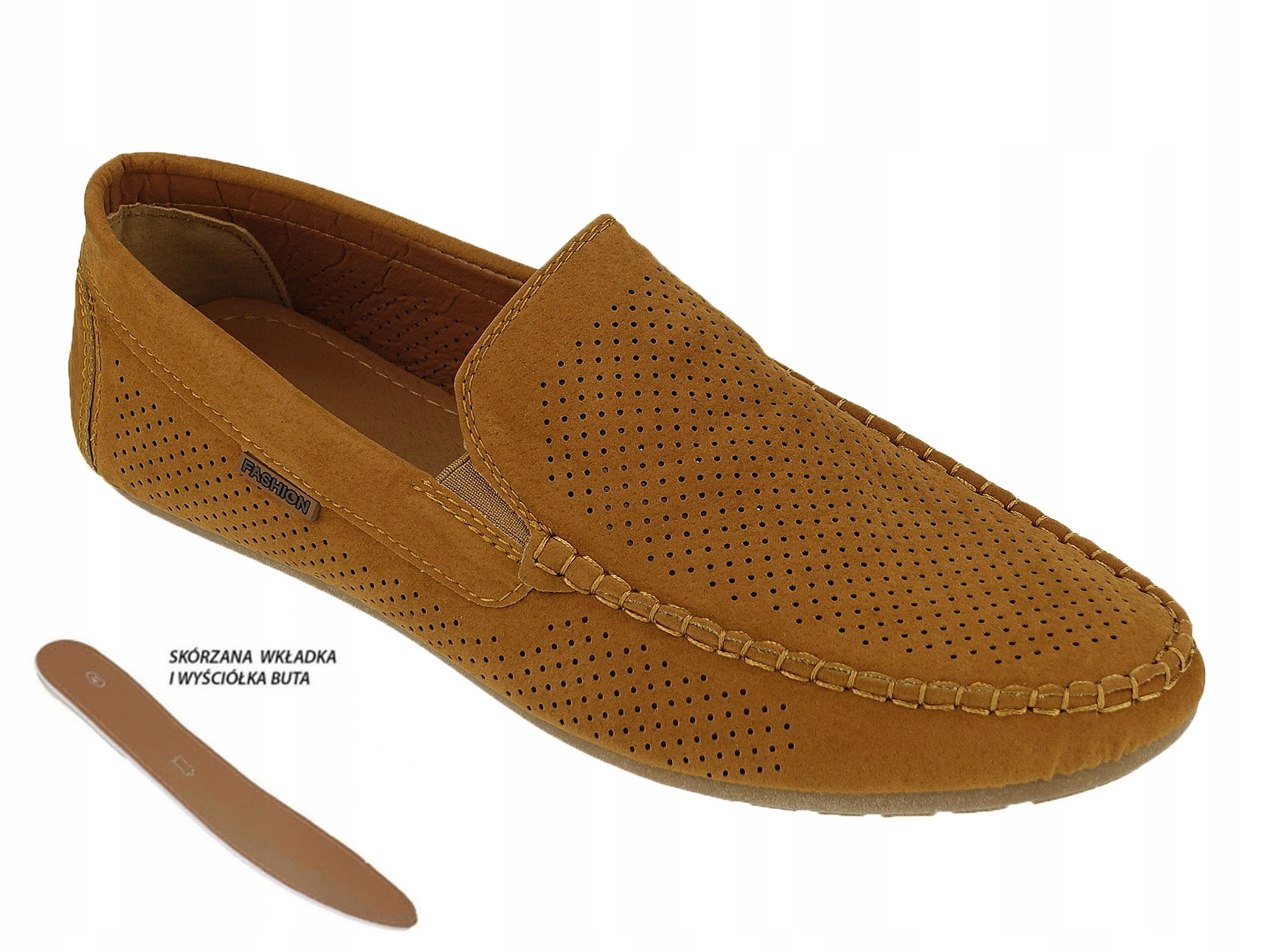 MOKASYNY AŻUROWE MĘSKIE LETNIE PRZEWIEWNE PANTOFLE