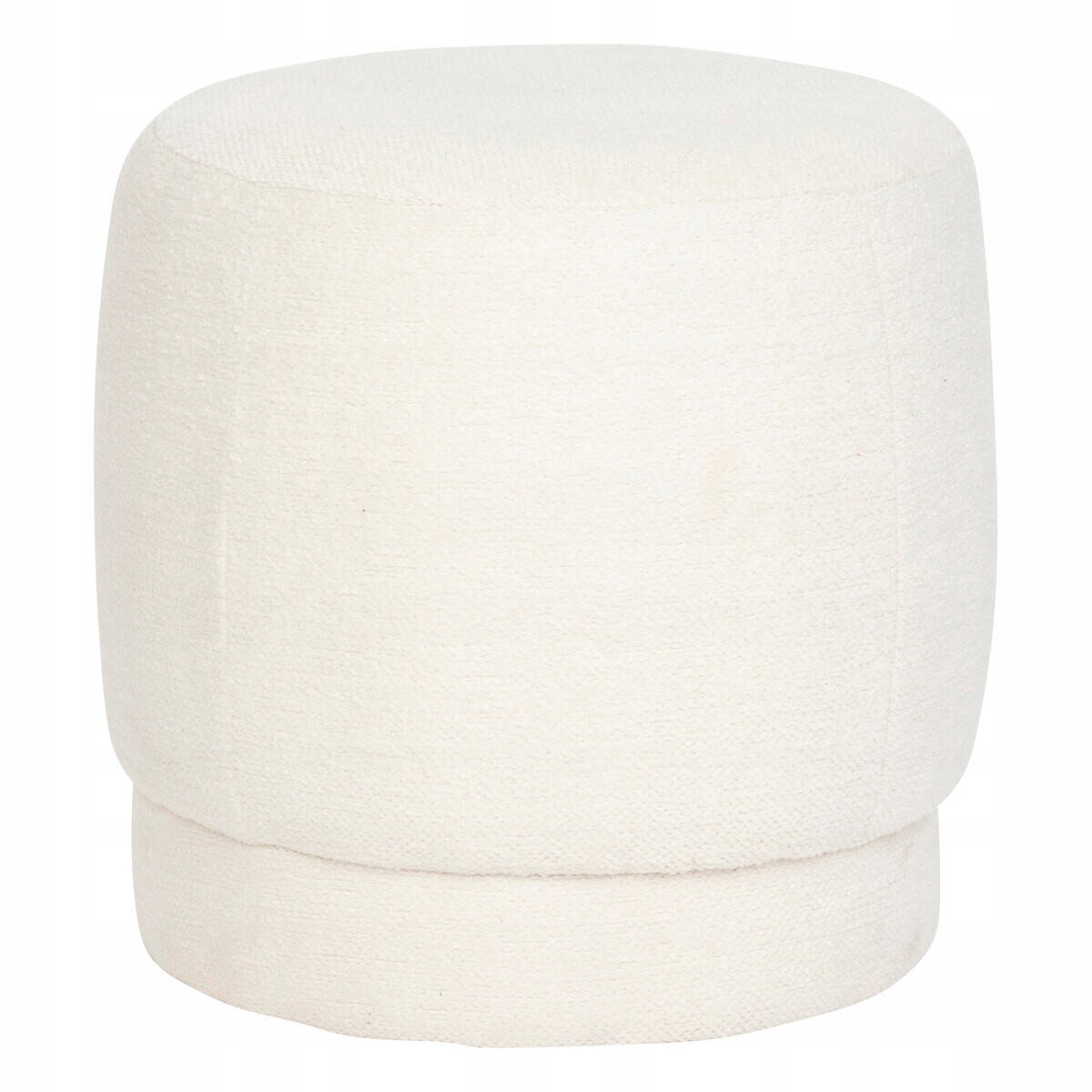 Taburetka Čalúnená Taburetka Sedadlo Do Obývačky Biela Okrúhla Ø39cm Boucle