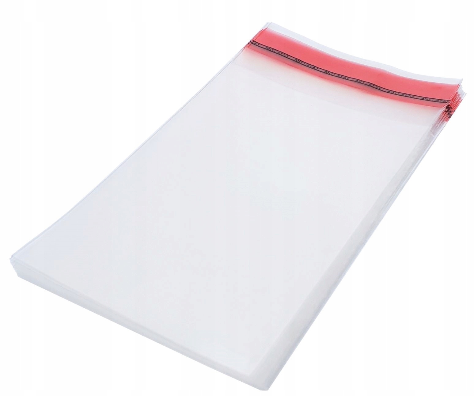 Torebki foliowe PP celofanowe z TAŚMĄ 12x25+3 100 Szerokość produktu 12 cm