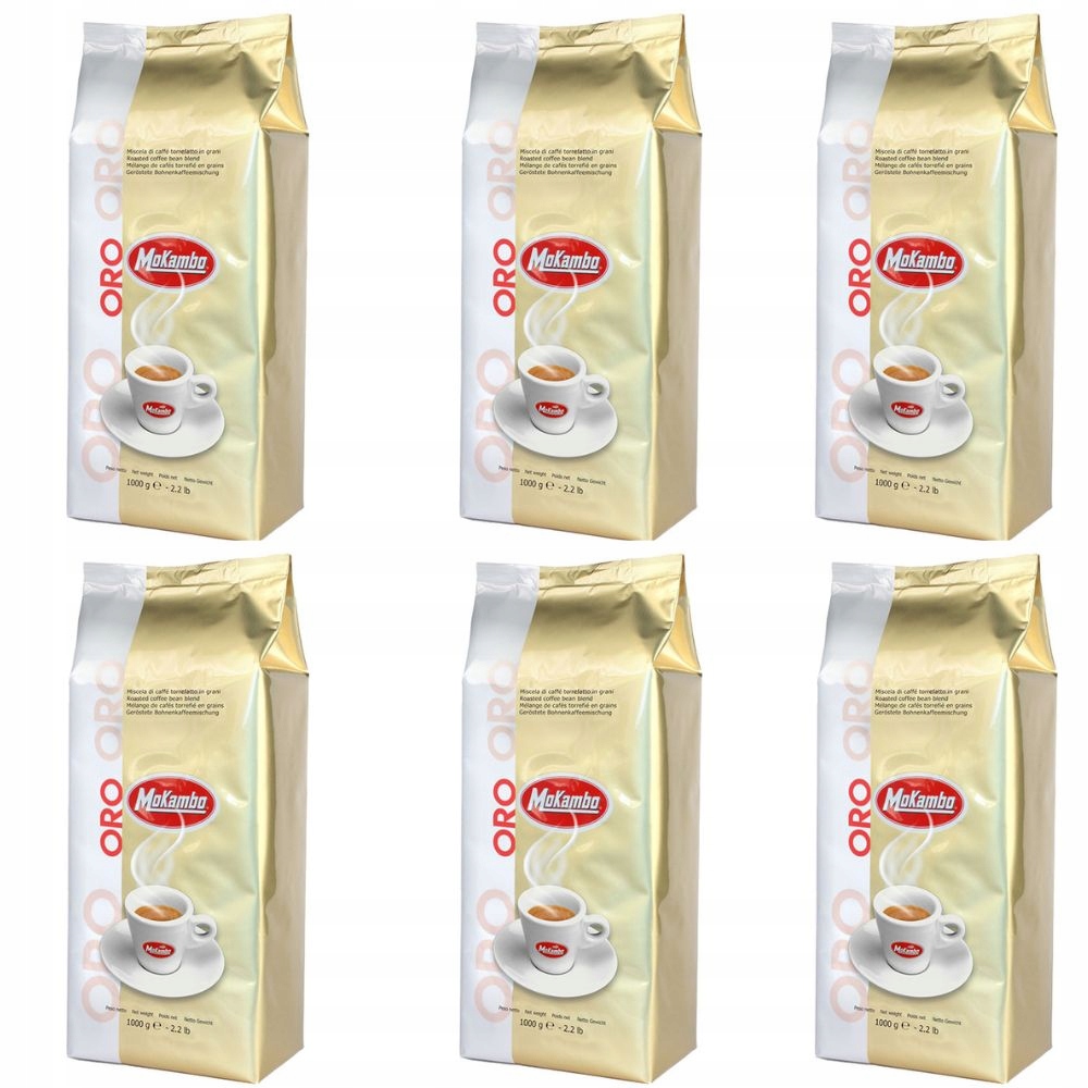 Káva zrnková Mokambo Oro káva káva 80% arabica italská sada 6 kg