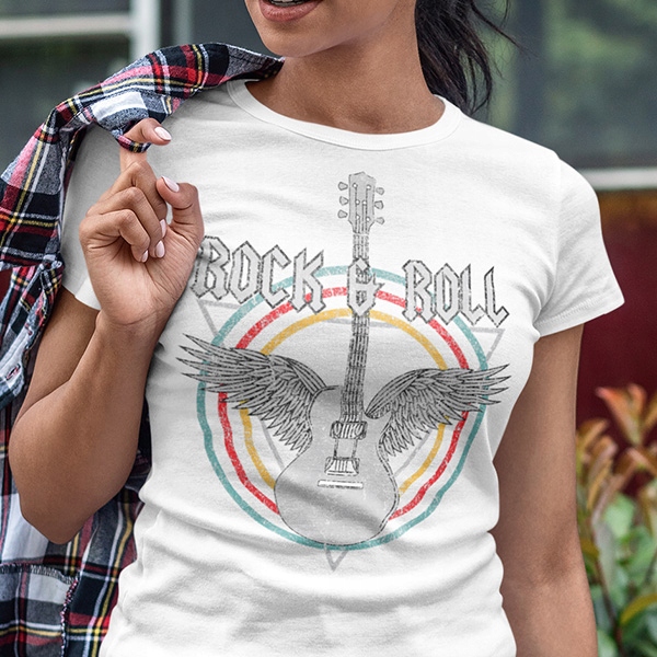 DAMSKA KOSZULKA HORROR/ROCK 80S ROCK T SHIRTS Wzór dominujący inny wzór