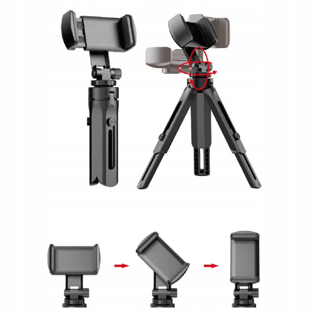 ROZKŁADANY SKŁADANY UCHWYT STOJAK STATYW TRIPOD NA TELEFON APARAT 1/4 360° Rodzaj statyw