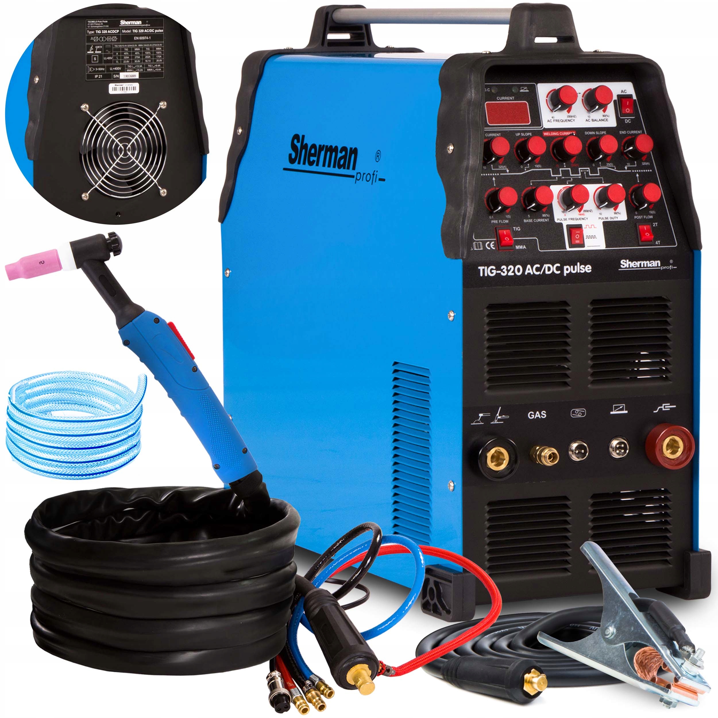 

Spawarka inwertorowa Sherman Tig 320 Ac/dc pulse