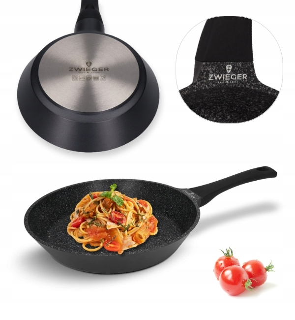 Zwieger Patelnia Black Stone 28 CM Indukcja Greblon