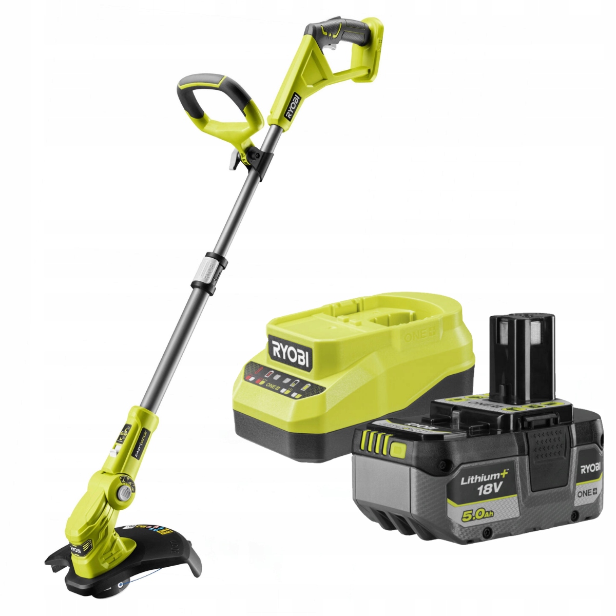 Ryobi Akumulátorový Vyžínač 30 cm Kosa Vyžínač Na Trávu Nabíjanie 5Ah