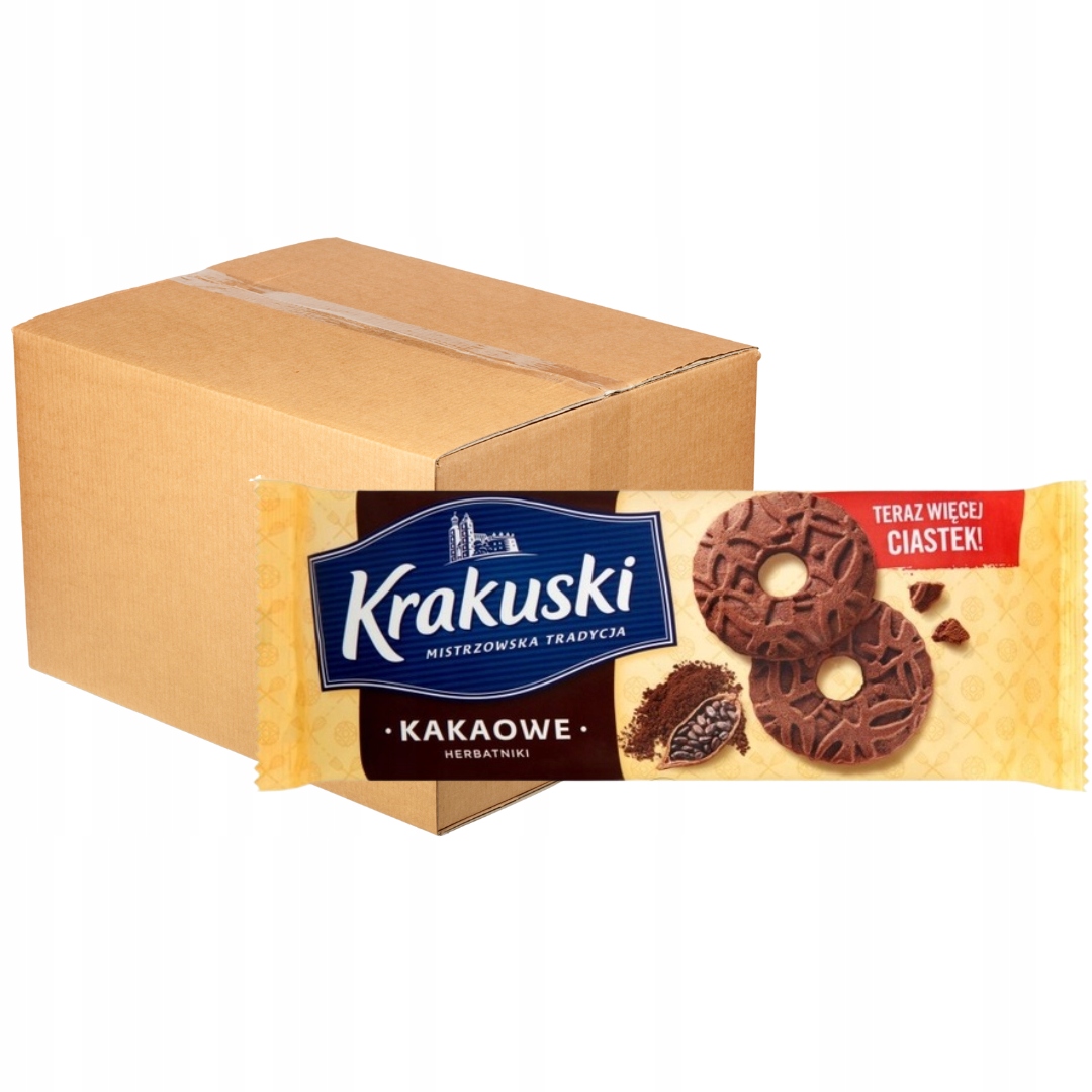 Levně Krakuski Kakaové Sušenky 163 g x 24 kusů