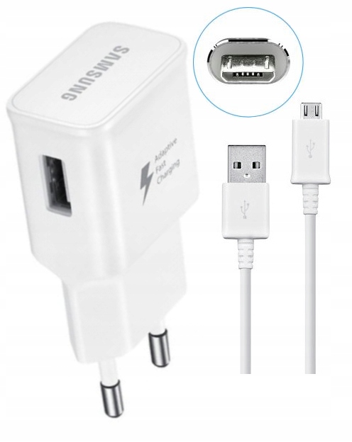 

Ładowarka Samsung Fast Charging + Kabel Micro Usb