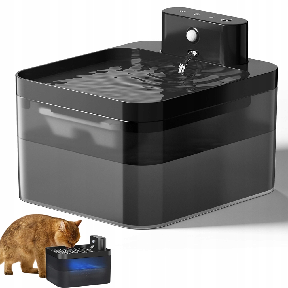 Levně Fontána Pro Kočky , Tichá Filtrační Dávkovač , Dávkovač Pití S Miskou 2,2 L