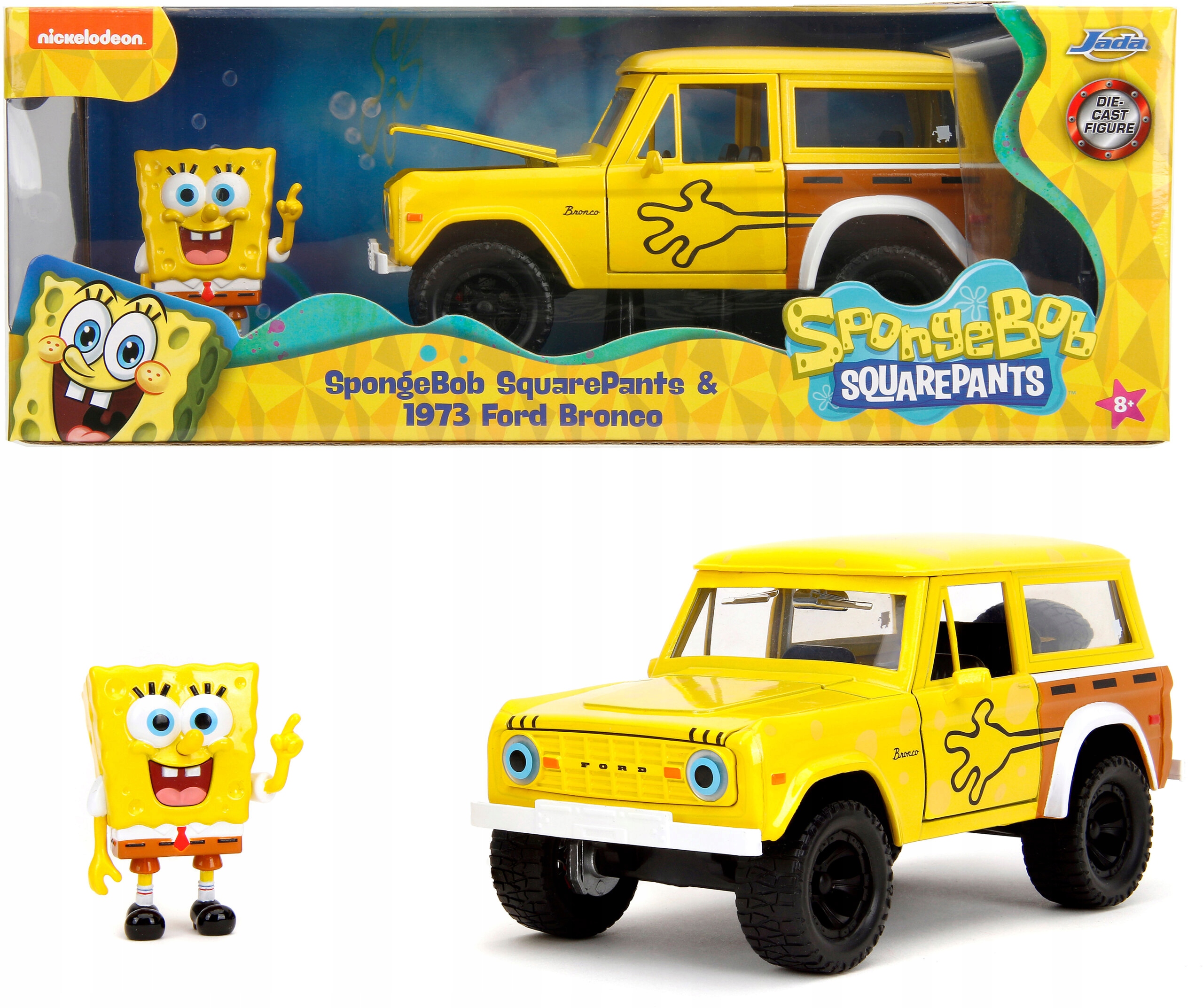 Samochód Jada Toys Sponge Bob 1973 Ford Bronco 9335467314R00