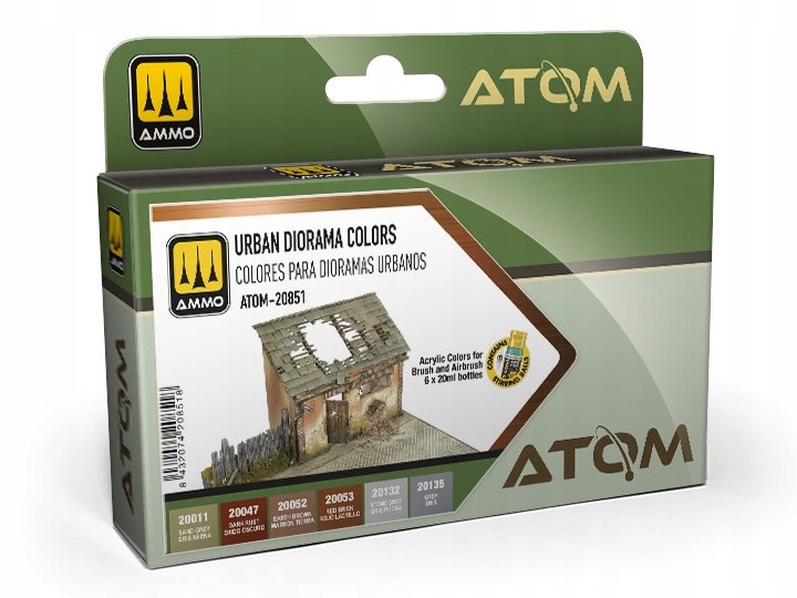 Sada akrylových barev Urban Diorama Colors ATOM-20851 Ammo Mig Jimenez