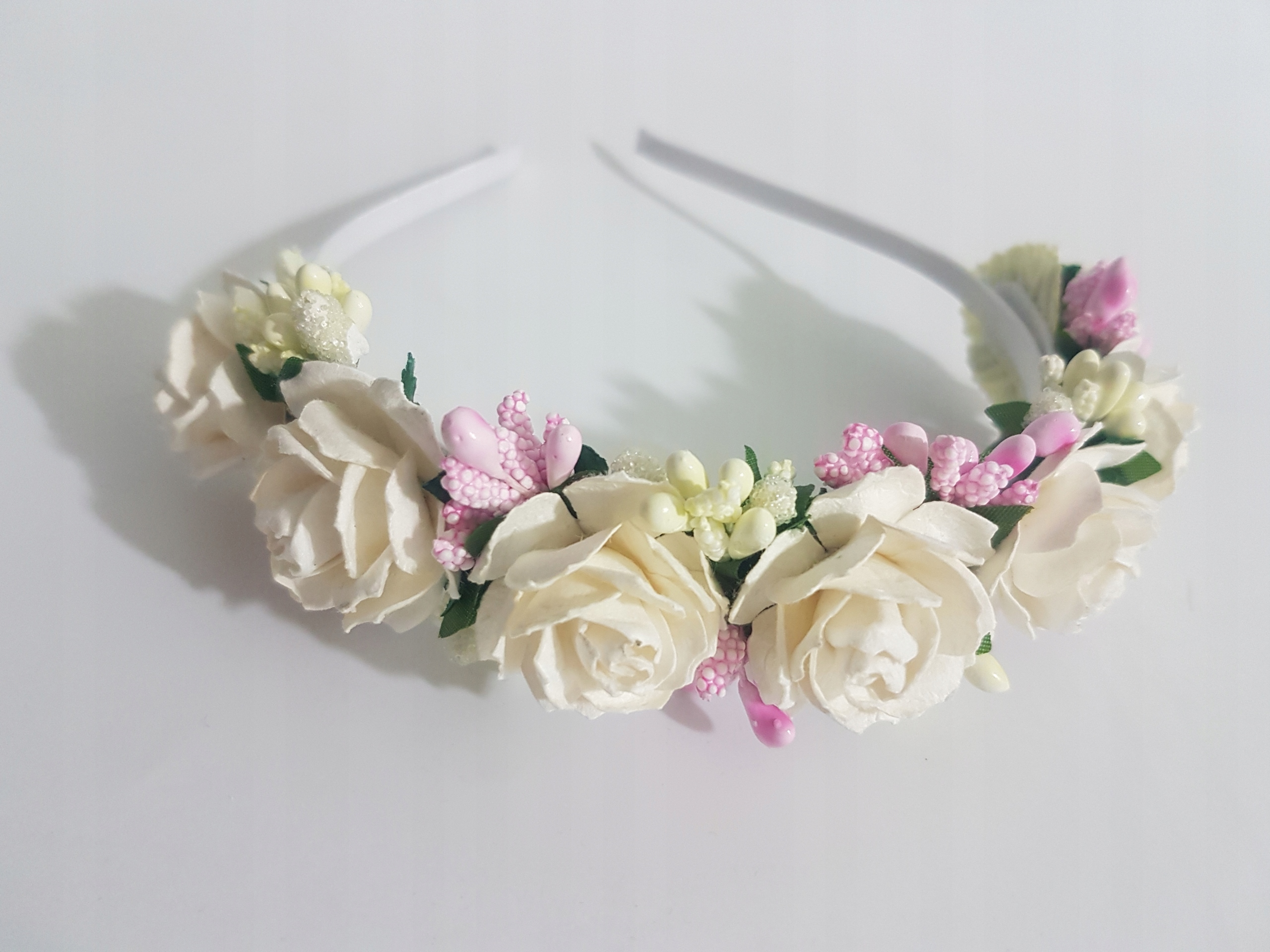 OPASKA KWIATY ECRU+RÓŻ KOMUNIA RÓŻYCZKI Kod producenta Op