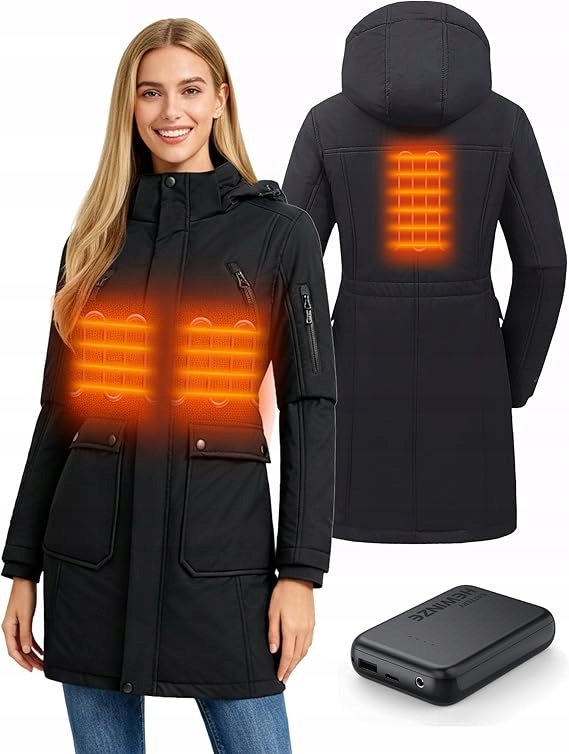 Softshellová topná bunda L powerbanka 18400 mAh Vyhřívaná, voděodolná