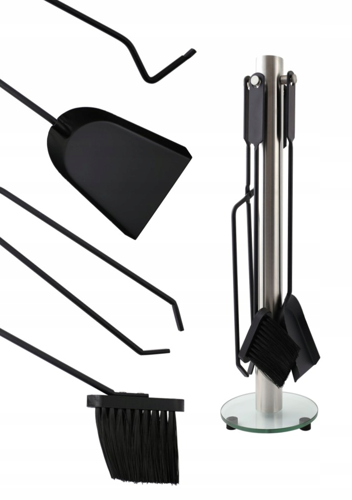 Sada Pro Krb 4 Díly Lopatka Krbová Smetáček Akcesoria Nerezové