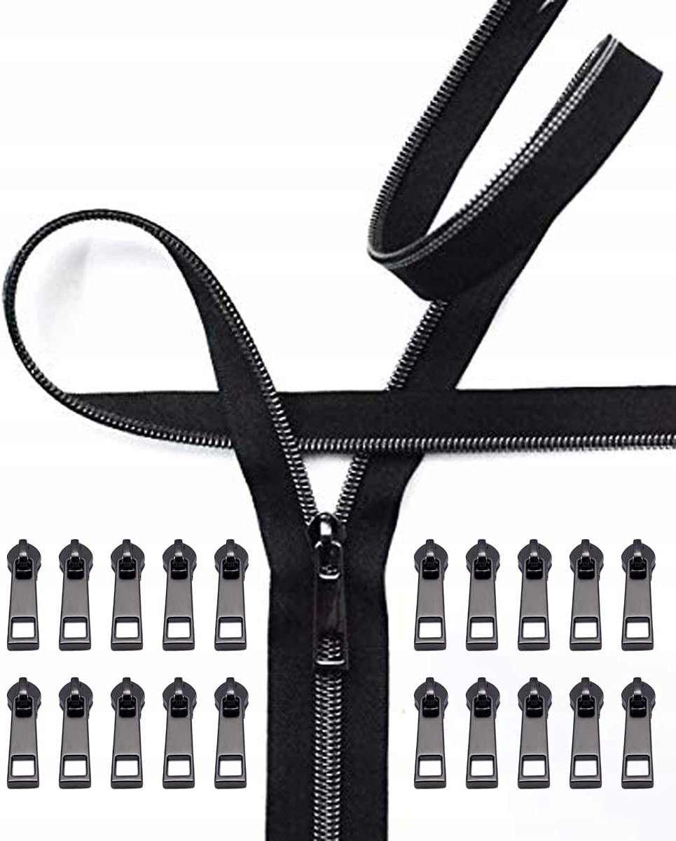 Zip černý 9m 20 jezdců