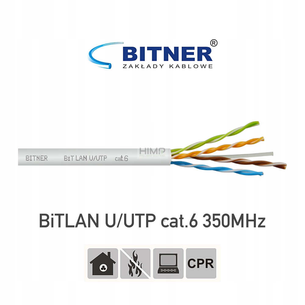 

Kabel Sieciowy Utp cat.6 350MHz skrętka Bitner