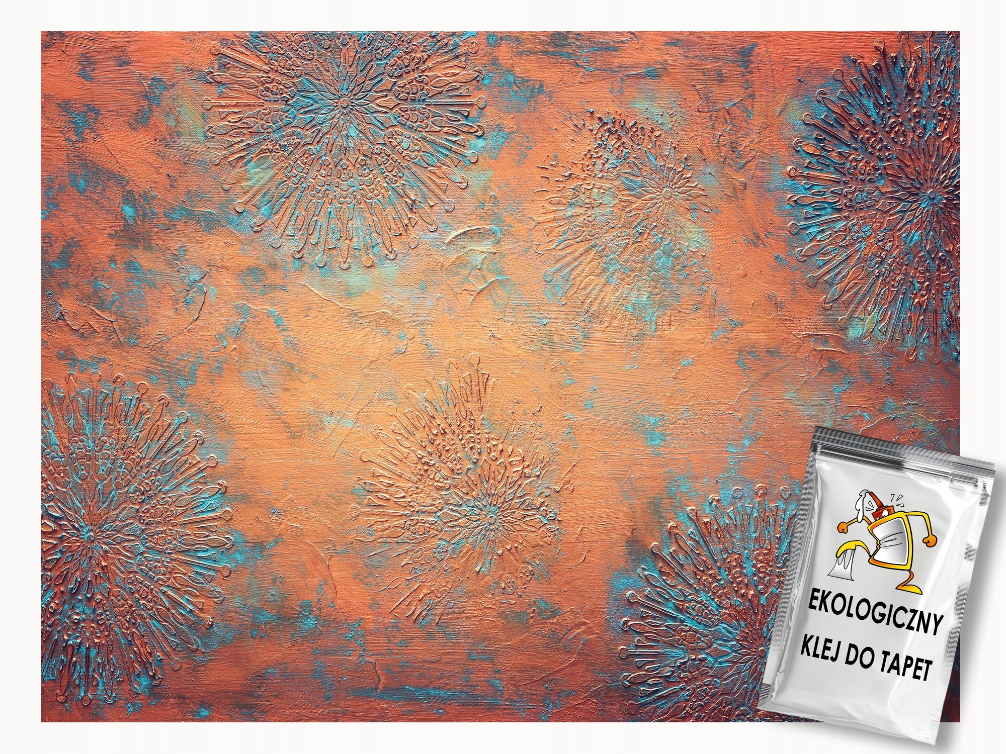 Fototapeta Flizelina Stěna Omítka Reliéf Mandala Abstrakce 400x280 lepidlo