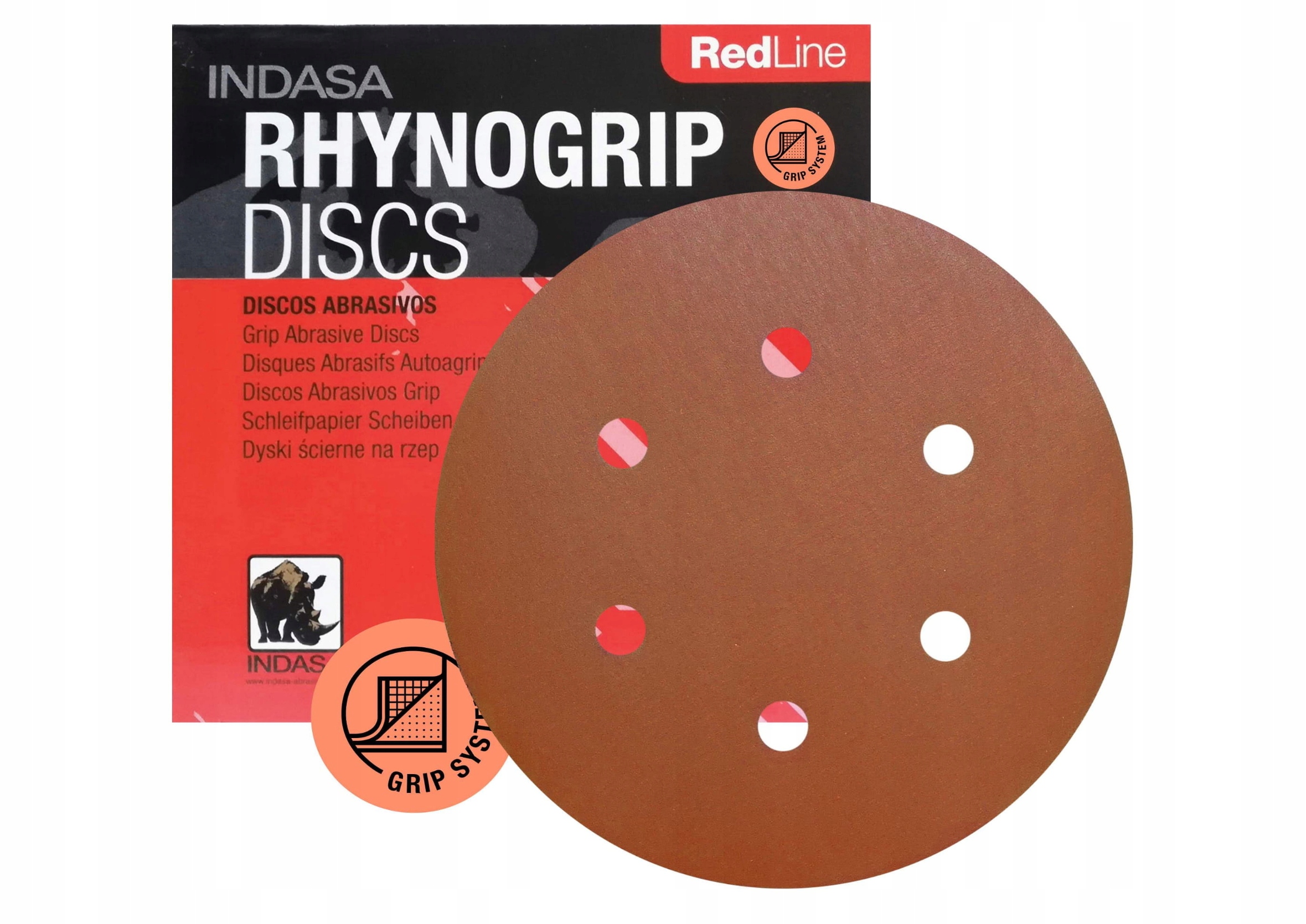 

Indasa Rhynogrip Red 6H Krążek Ścierny P1500