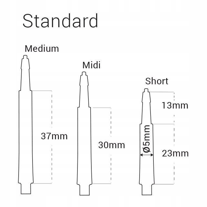 Shafty Harrows Clic Standard czarny short Marka Harrows