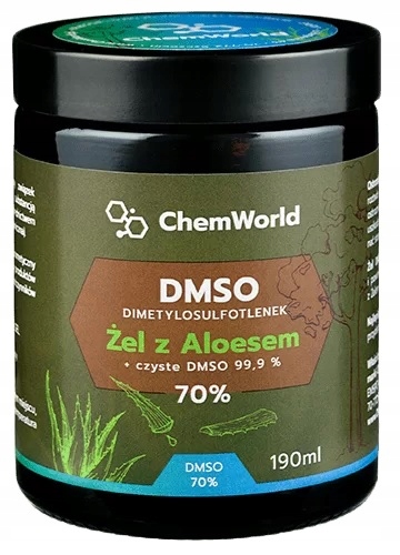 

Dmso 99,9% Żel Moc 70% z Aloesem 99% natura 190 ml