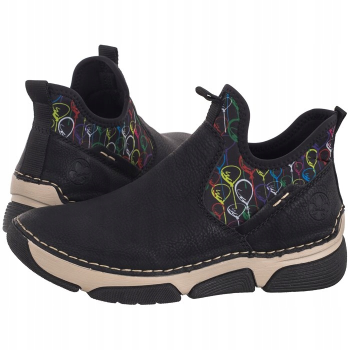 Boty Kotníkové Boty Dámské boty Rieker Černé 45957-00 Black