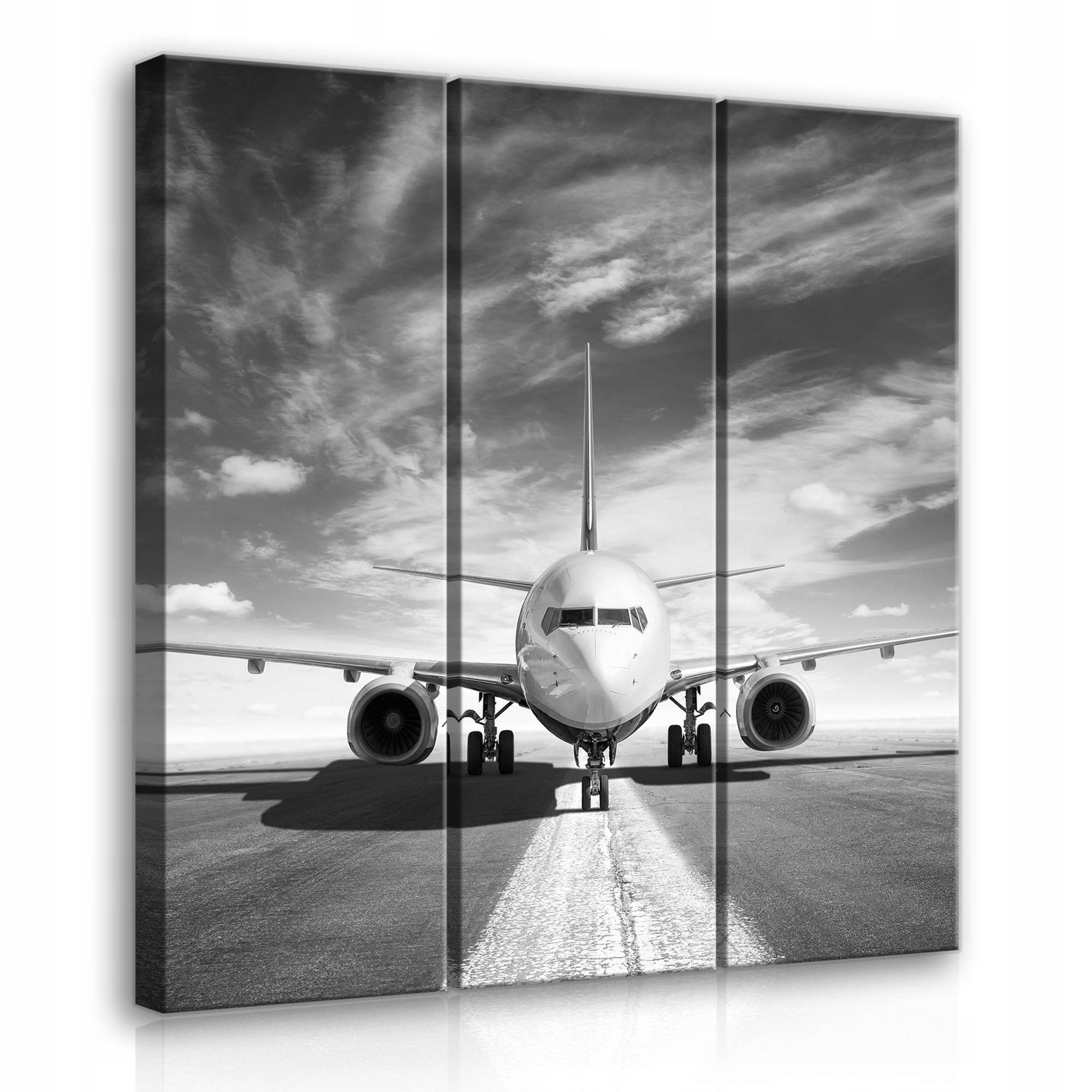 Obraz 90x100 Letadlo letiště nebe mraky cestování moderní letectví