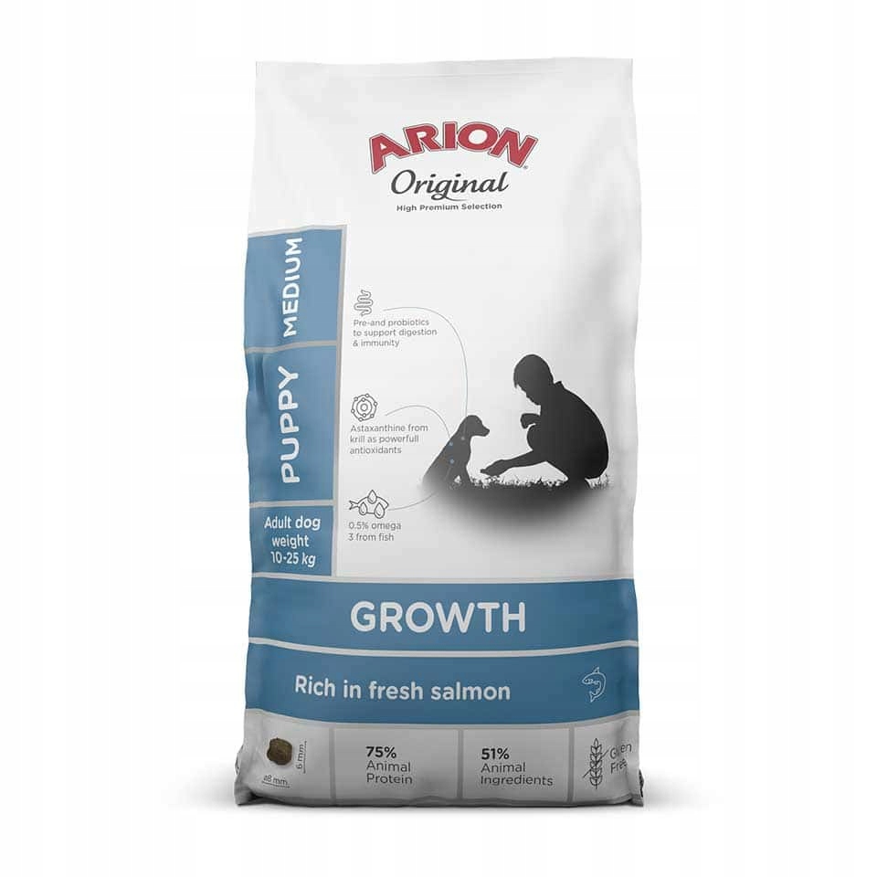 Levně ChatGPT řekl: Arion Original Growth Salmon/Fish Puppy Medium 2 kg