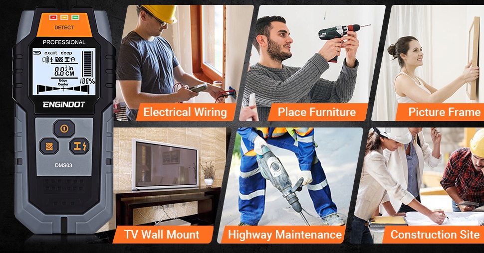 WYKRYWACZ PRZEWODÓW KABLI DETEKTOR METALI RUR W ŚCIANIE DREWNA METALU Marka Yato