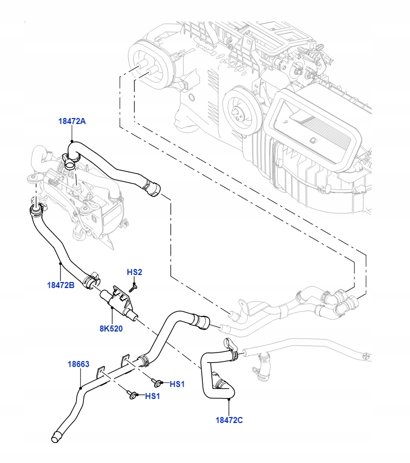 NOWY przewod nagrzewnicy webasto RANGE ROVER SPORT Part number CPLA 18C266 AB