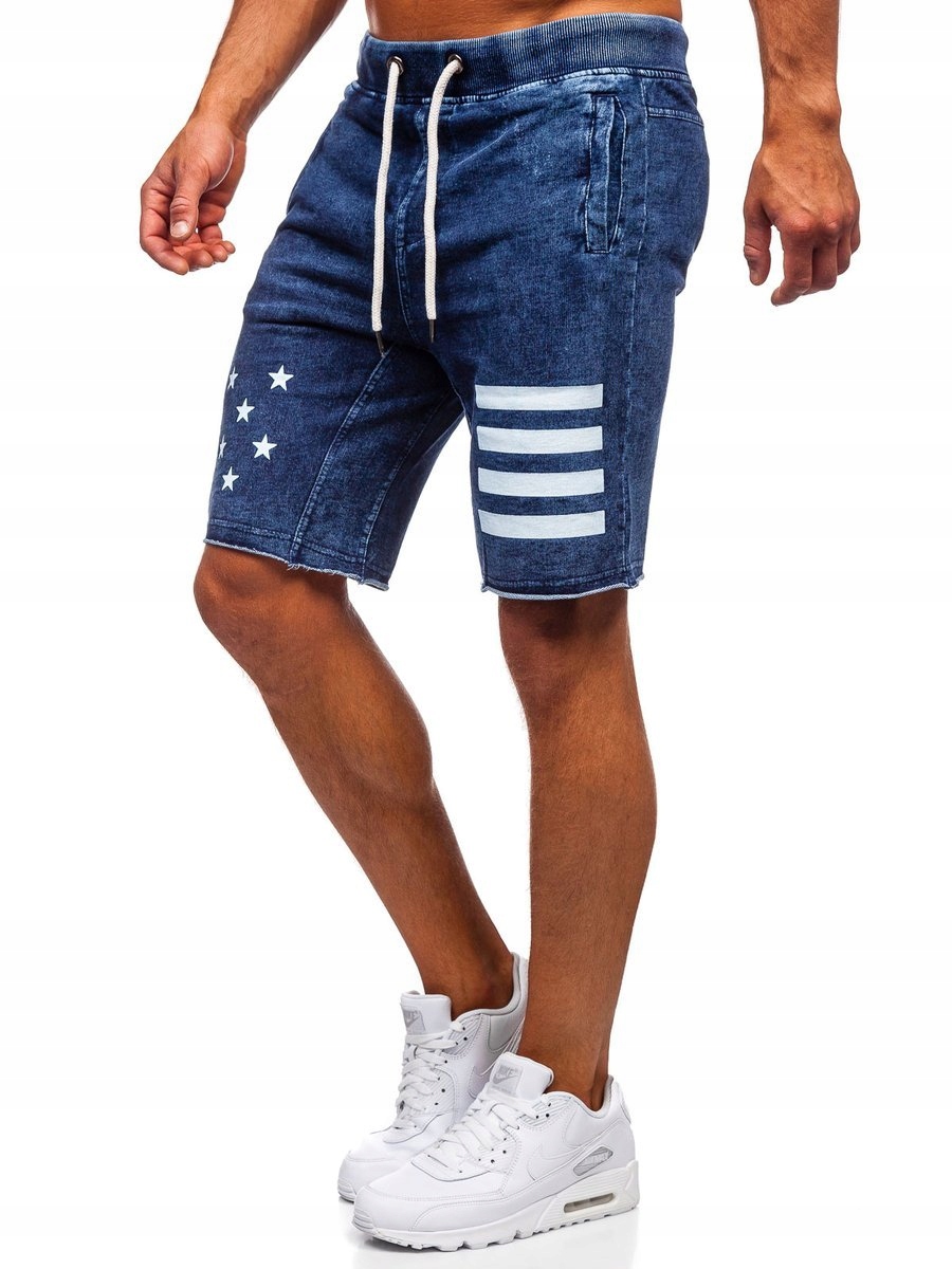 

Krótkie Spodenki Jeansowe Granatowe EX02 Denley_m