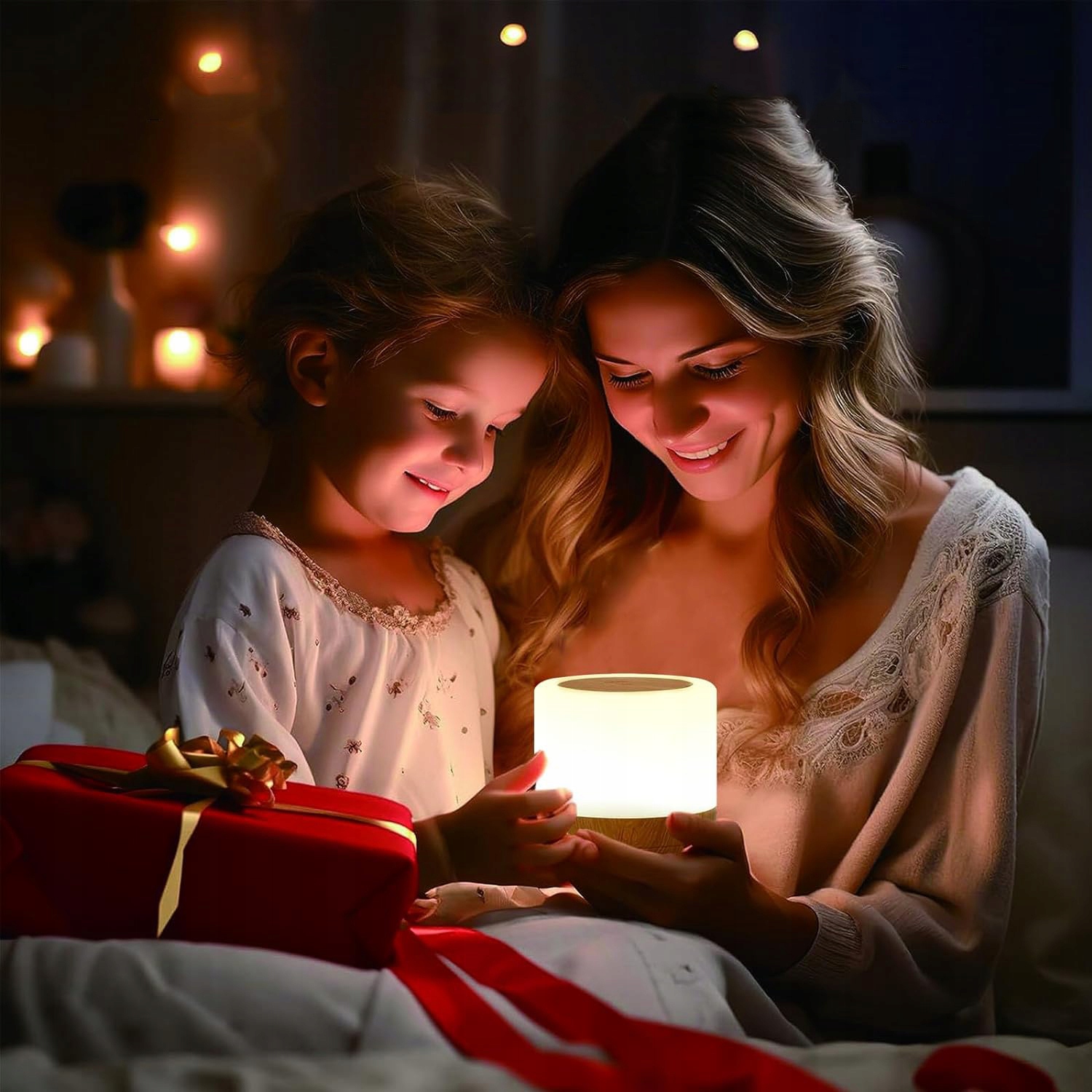 LAMPKA NOCNA LED Z PILOTEM, ŚCIEMNIANA, 7 KOLORÓW, ŁADOWANA PRZEZ USB Rodzaj gwintu zintegrowane źródło LED