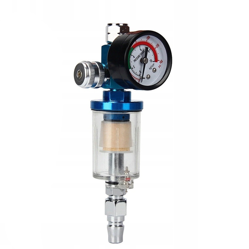 Reduktor Ciśnienia Filtr Powietrza Odwadniacz Regulator 1/4" Manometr