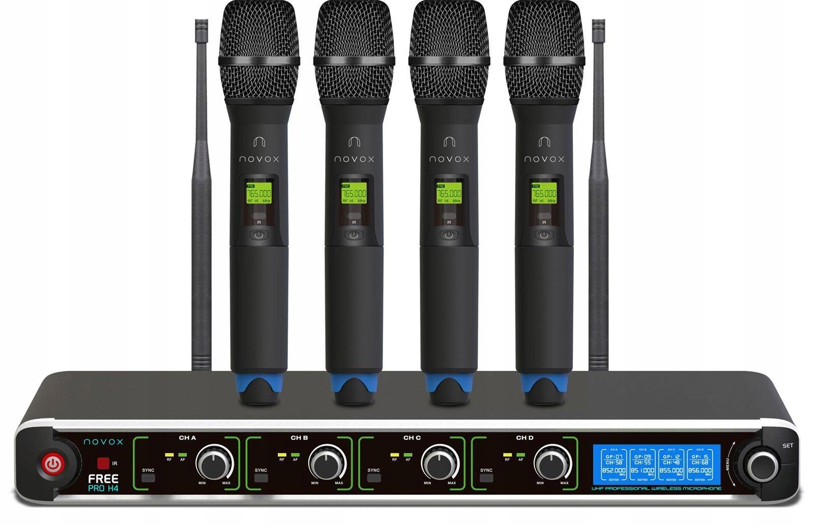 Novox Free Pro H4 – sada 4 bezdrátových mikrofonů
