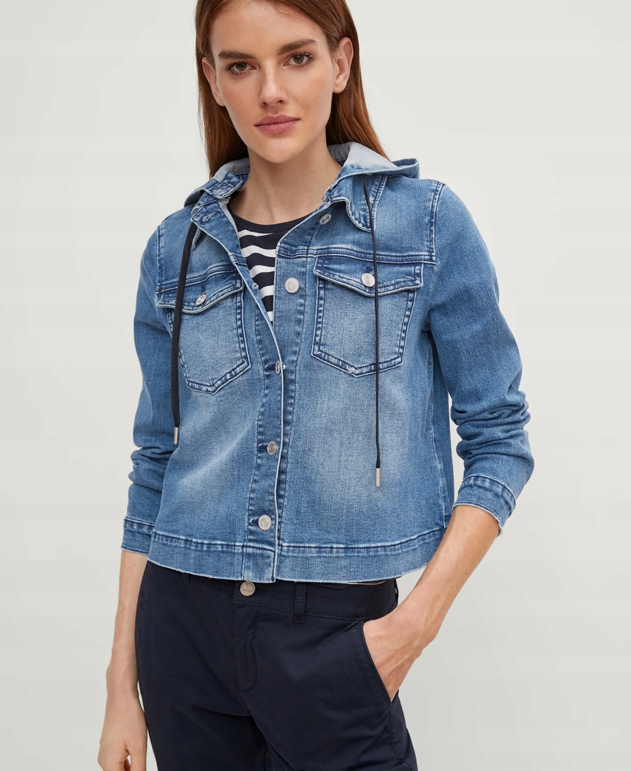 KURTKA JEANSOWA COMMA ROZ.36 S.OLIVER Z KAPTUREM