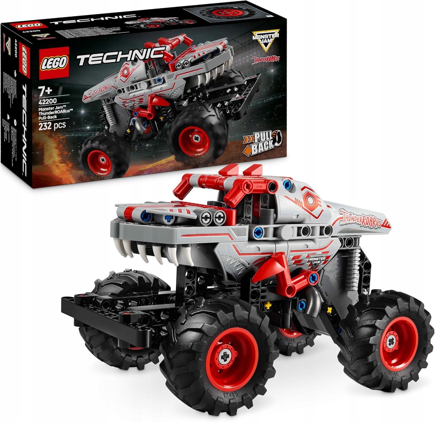 Lego 42200 Monster Jam ThunderROARus track jeep s pull-back pohonem