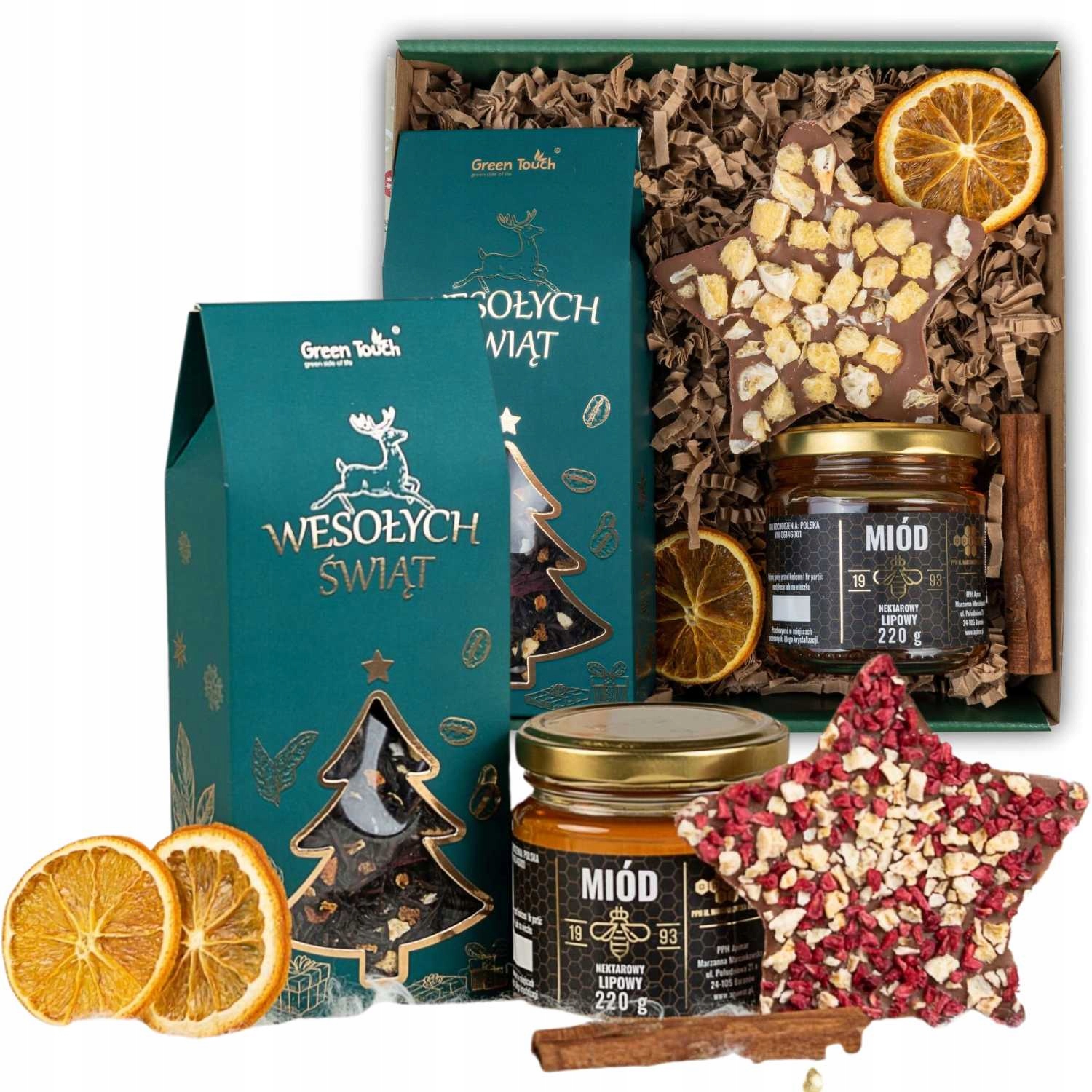 Levně Dárková Sada Vánoční Box Čaj Med Čokoláda Dárek K Vánocům