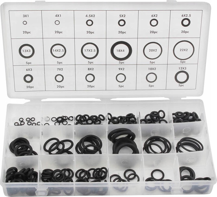 ORINGI GUMKI USZCZELKI GUMOWE 225 SZT OLEJOODPORNE